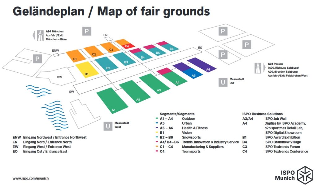 ISPO 2018 Hallenplan